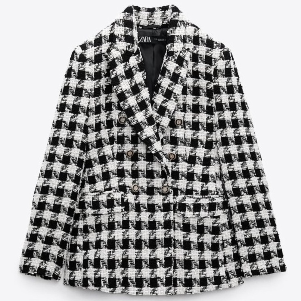 ZARA Houndstooth Blazer